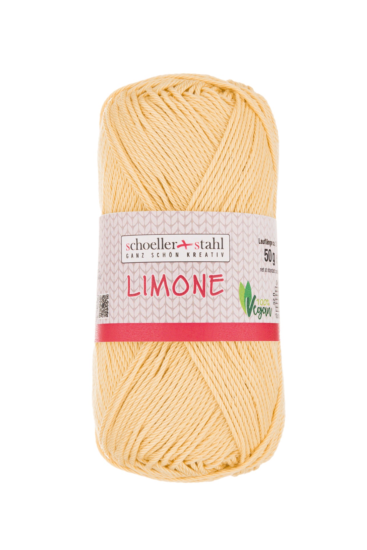 Limone / Knäuel 50g/125m LL / 100% Baumwolle mercerisiert gasiert / vegan
