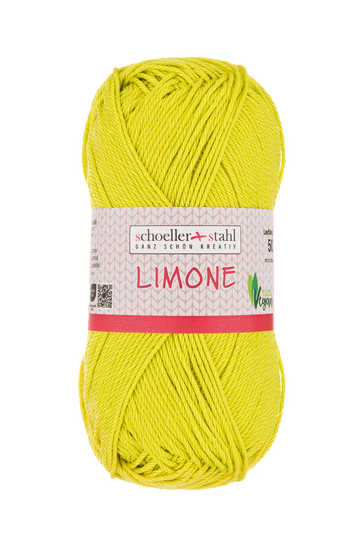 Limone / Knäuel 50g/125m LL / 100% Baumwolle mercerisiert gasiert / vegan