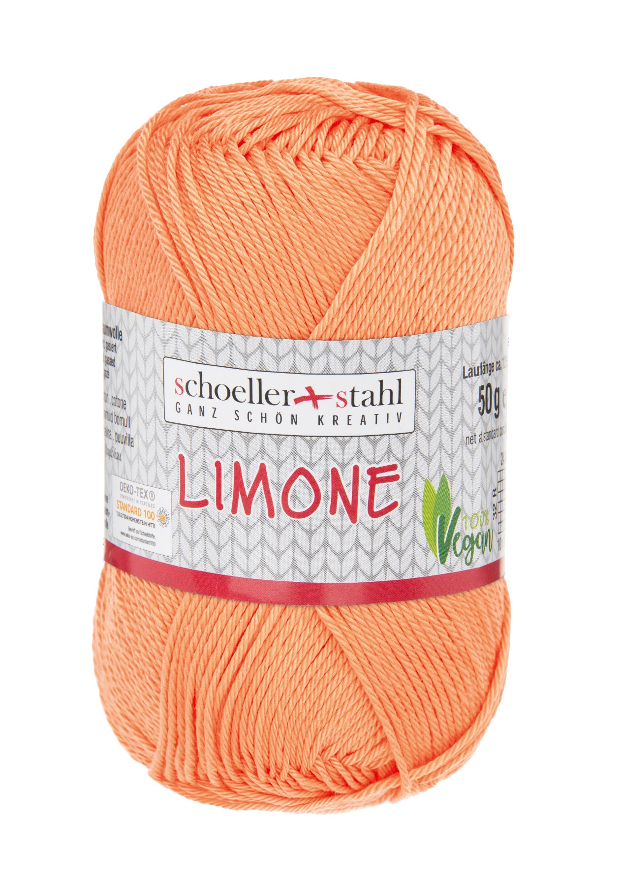 Limone / Knäuel 50g/125m LL / 100% Baumwolle mercerisiert gasiert / vegan