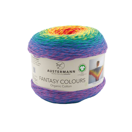 Fantasy Colors / Bobbel 250g/1000m LL / 100% Baumwolle (GOTS) mit Farbverlauf