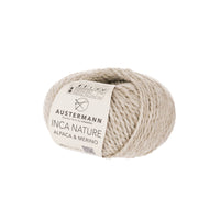 Inca Nature Austermann / Knäuel 50g/100m LL / 50% Schurwolle (Merino), 50% Alpaka