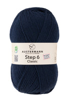 Austermann Step 6 Classic / Knäuel 150g/410m LL/ 75% Schurwolle/25%Polyamid / Sockenwolle trocknergeeignet / mit Aloe Vera und Jojoba Öl