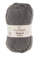 Austermann Step 6 Classic / Knäuel 150g/410m LL/ 75% Schurwolle/25%Polyamid / Sockenwolle trocknergeeignet / mit Aloe Vera und Jojoba Öl
