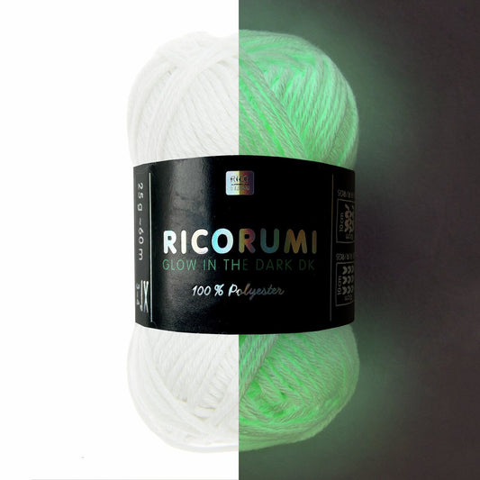 Ricorumi Glow in the Dark / Knäuel 25g/60m LL / 100% Polyester