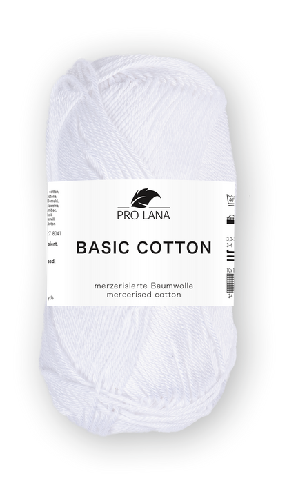 Basic Cotton / Knäuel 50g/125m LL / 100% Baumwolle mercerisiert gasiert