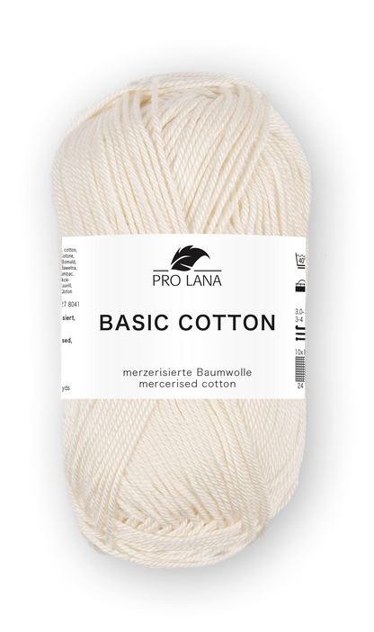 Basic Cotton / Knäuel 50g/125m LL / 100% Baumwolle mercerisiert gasiert