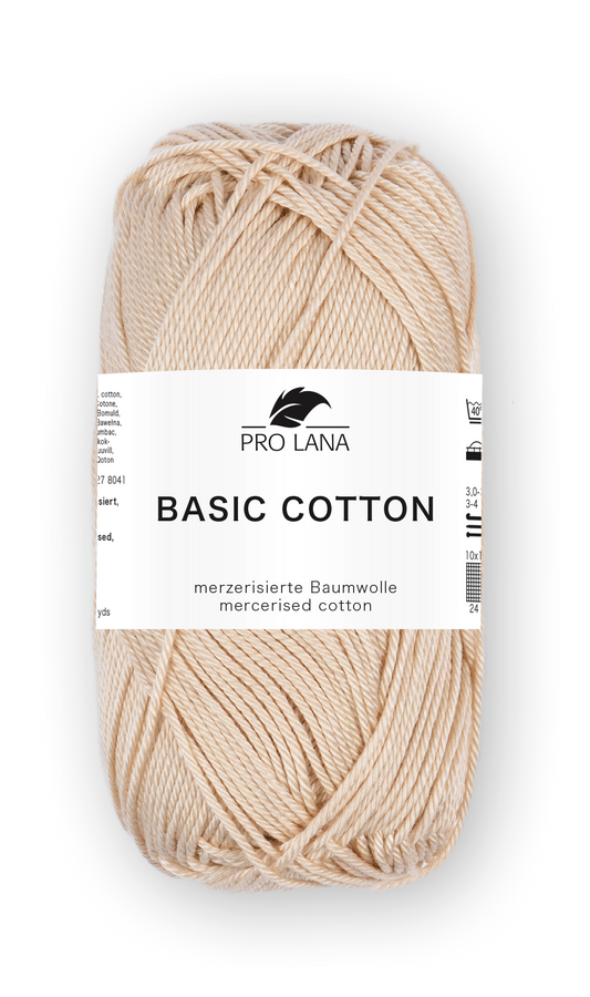 Basic Cotton / Knäuel 50g/125m LL / 100% Baumwolle mercerisiert gasiert / Abverkauf