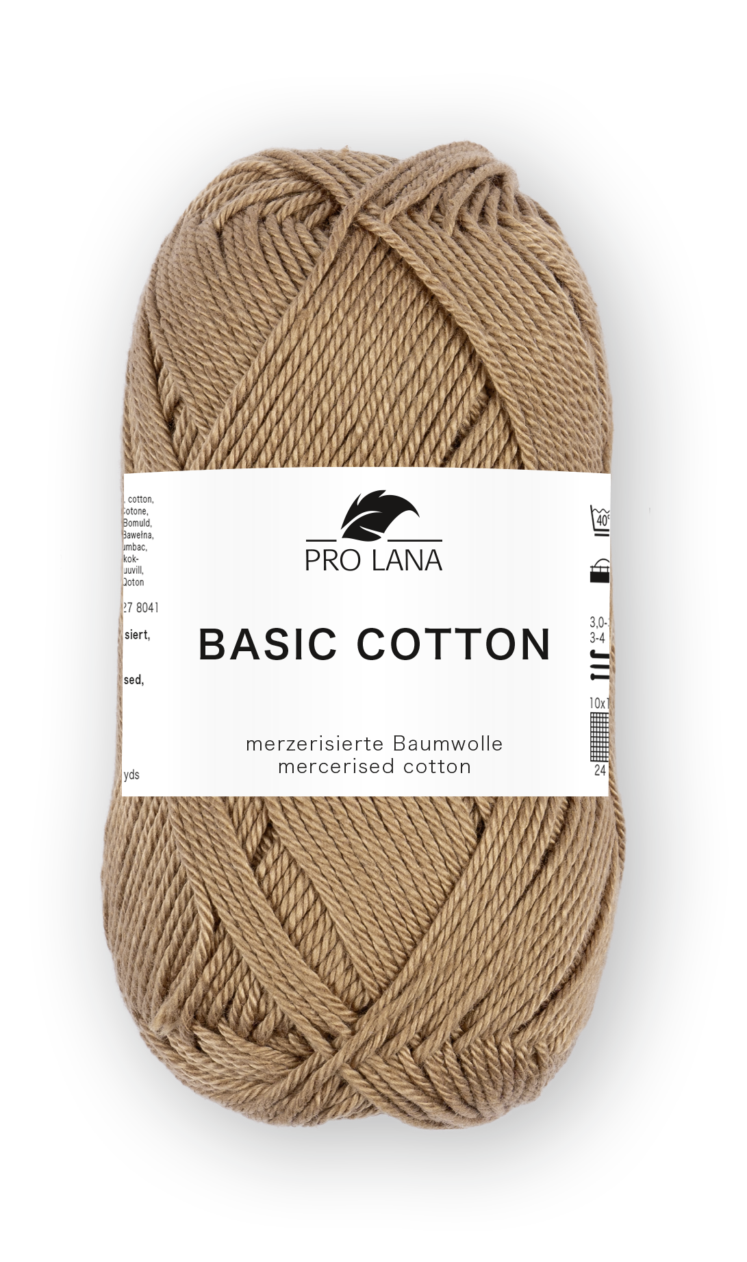 Basic Cotton / Knäuel 50g/125m LL / 100% Baumwolle mercerisiert gasiert