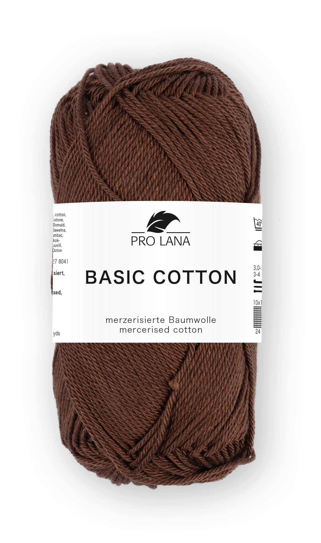 Basic Cotton / Knäuel 50g/125m LL / 100% Baumwolle mercerisiert gasiert