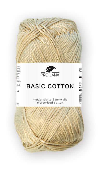Basic Cotton / Knäuel 50g/125m LL / 100% Baumwolle mercerisiert gasiert