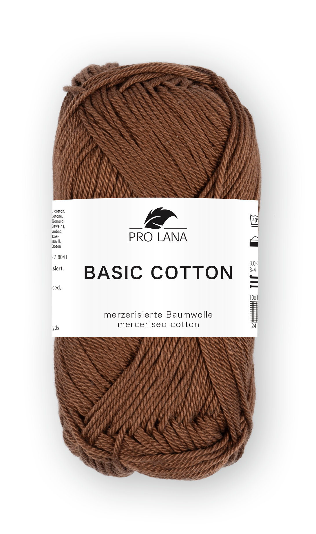 Basic Cotton / Knäuel 50g/125m LL / 100% Baumwolle mercerisiert gasiert