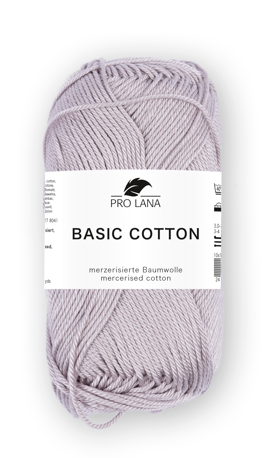Basic Cotton / Knäuel 50g/125m LL / 100% Baumwolle mercerisiert gasiert