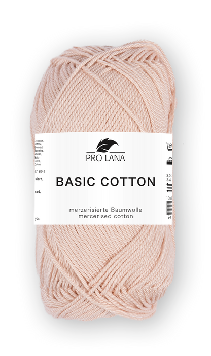 Basic Cotton / Knäuel 50g/125m LL / 100% Baumwolle mercerisiert gasiert