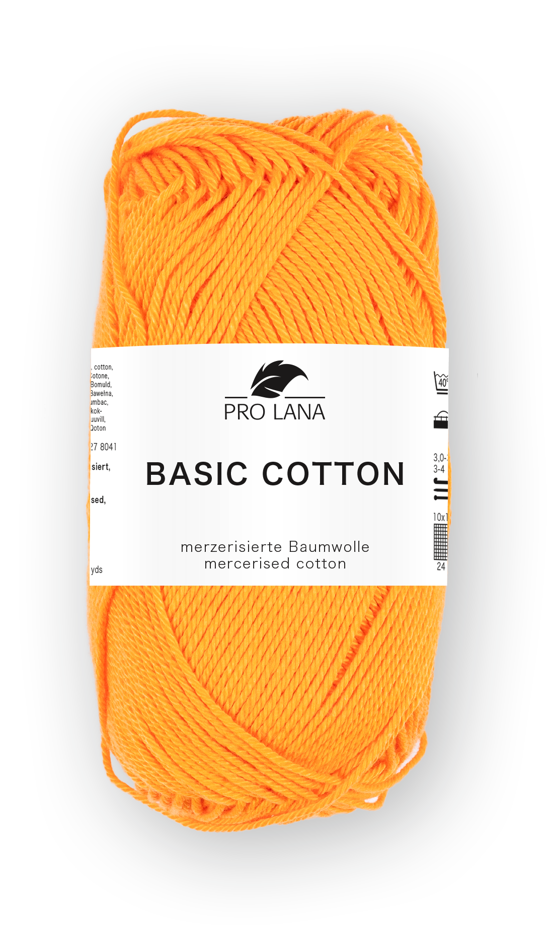 Basic Cotton / Knäuel 50g/125m LL / 100% Baumwolle mercerisiert gasiert