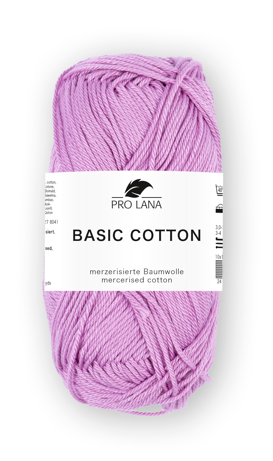 Basic Cotton / Knäuel 50g/125m LL / 100% Baumwolle mercerisiert gasiert