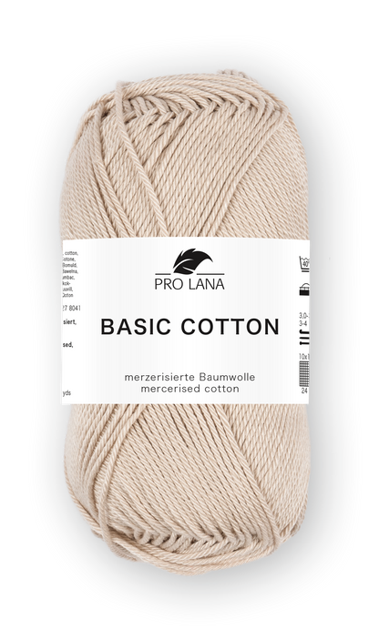 Basic Cotton / Knäuel 50g/125m LL / 100% Baumwolle mercerisiert gasiert