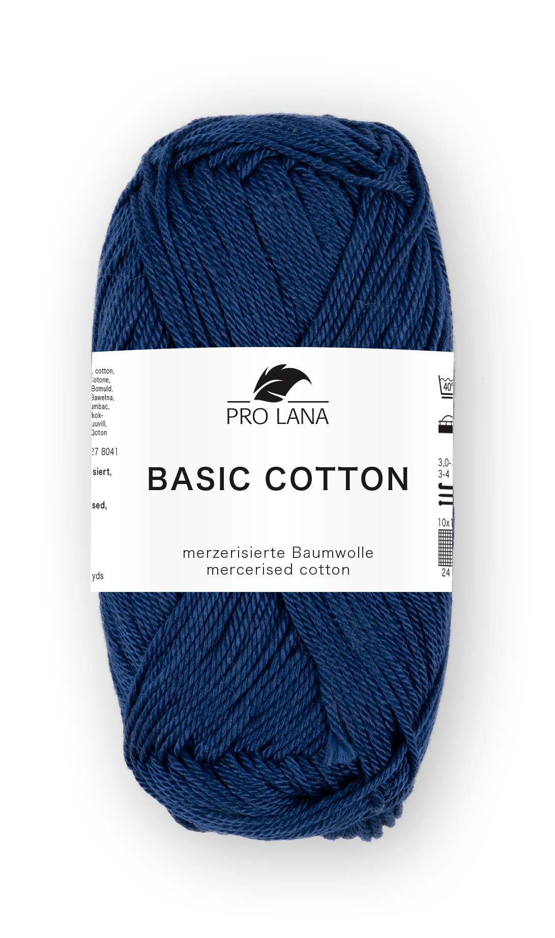 Basic Cotton / Knäuel 50g/125m LL / 100% Baumwolle mercerisiert gasiert