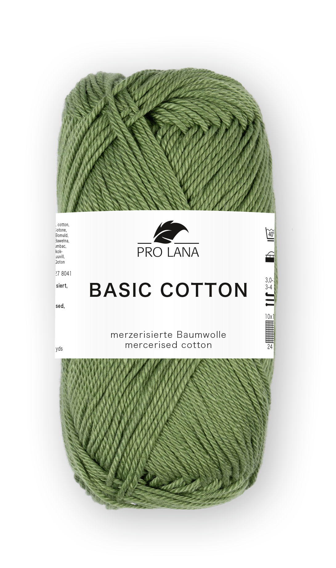 Basic Cotton / Knäuel 50g/125m LL / 100% Baumwolle mercerisiert gasiert