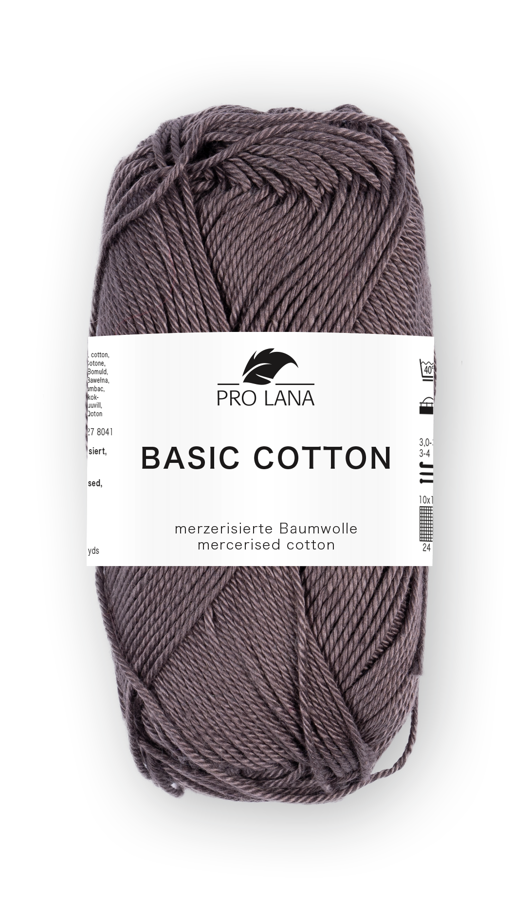 Basic Cotton / Knäuel 50g/125m LL / 100% Baumwolle mercerisiert gasiert