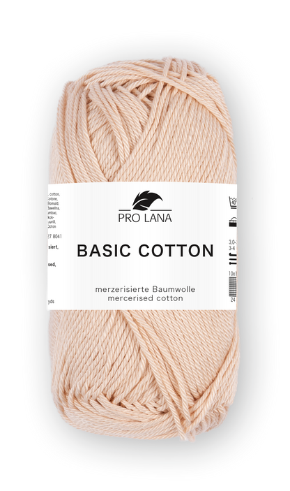 Basic Cotton / Knäuel 50g/125m LL / 100% Baumwolle mercerisiert gasiert