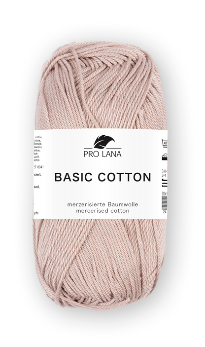 Basic Cotton / Knäuel 50g/125m LL / 100% Baumwolle mercerisiert gasiert