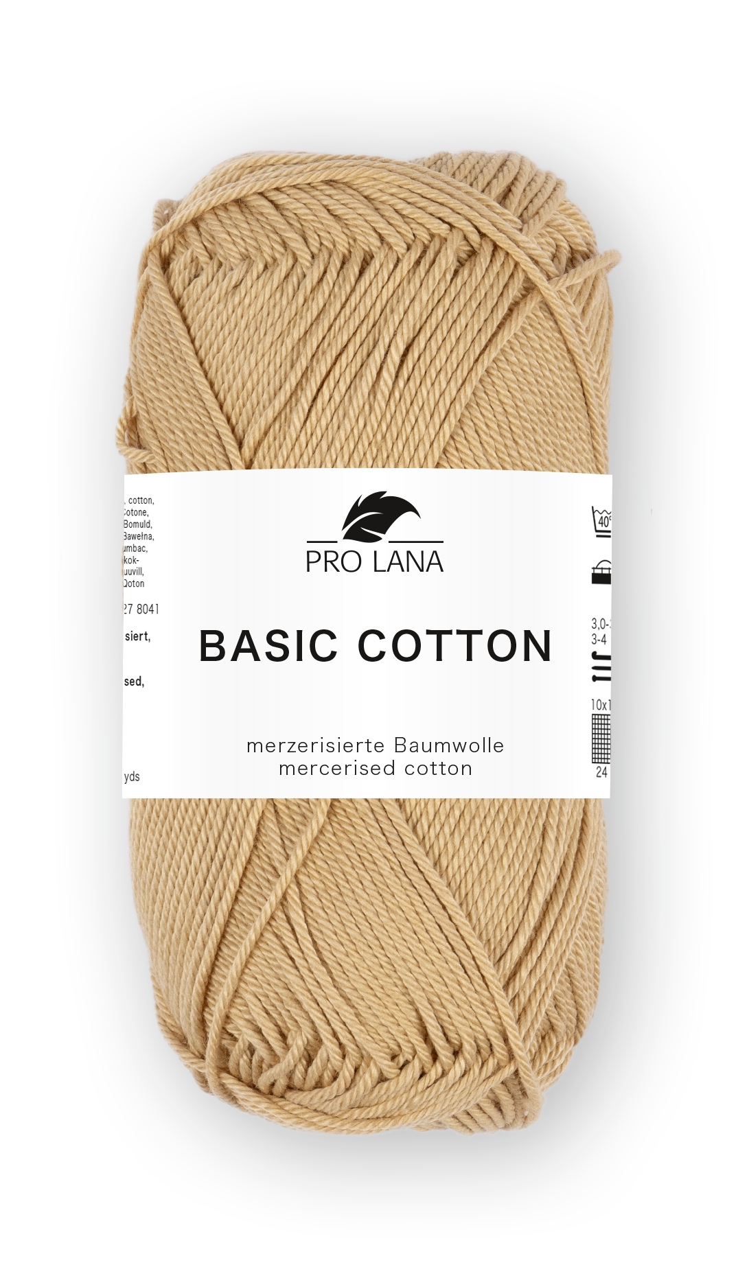 Basic Cotton / Knäuel 50g/125m LL / 100% Baumwolle mercerisiert gasiert