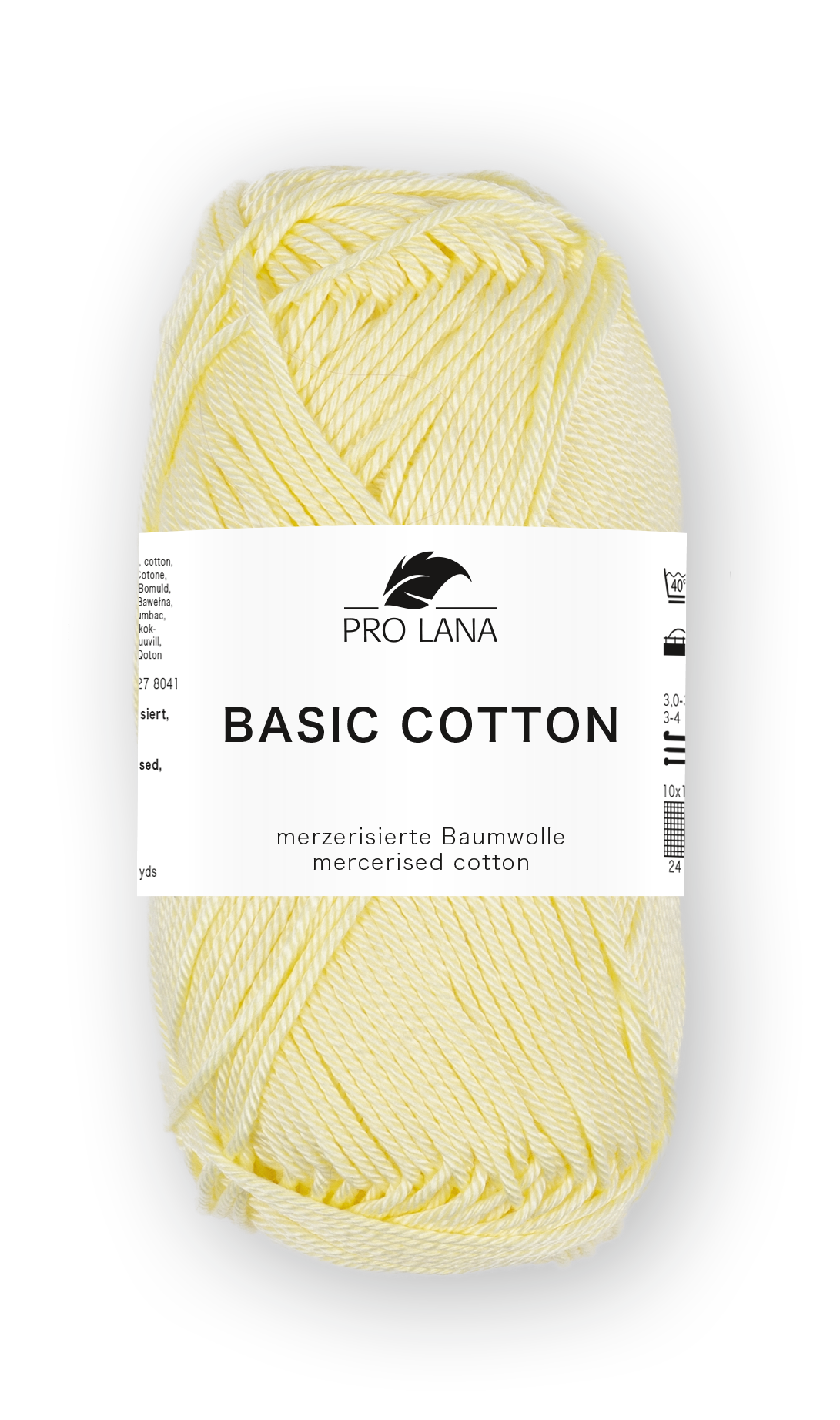 Basic Cotton / Knäuel 50g/125m LL / 100% Baumwolle mercerisiert gasiert