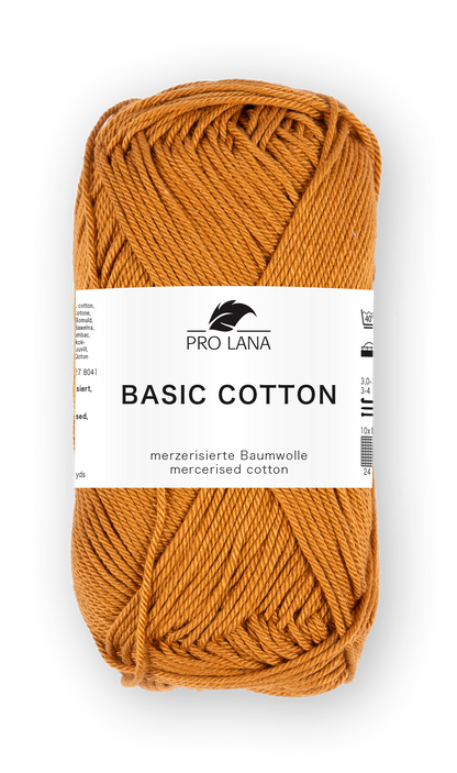 Basic Cotton / Knäuel 50g/125m LL / 100% Baumwolle mercerisiert gasiert
