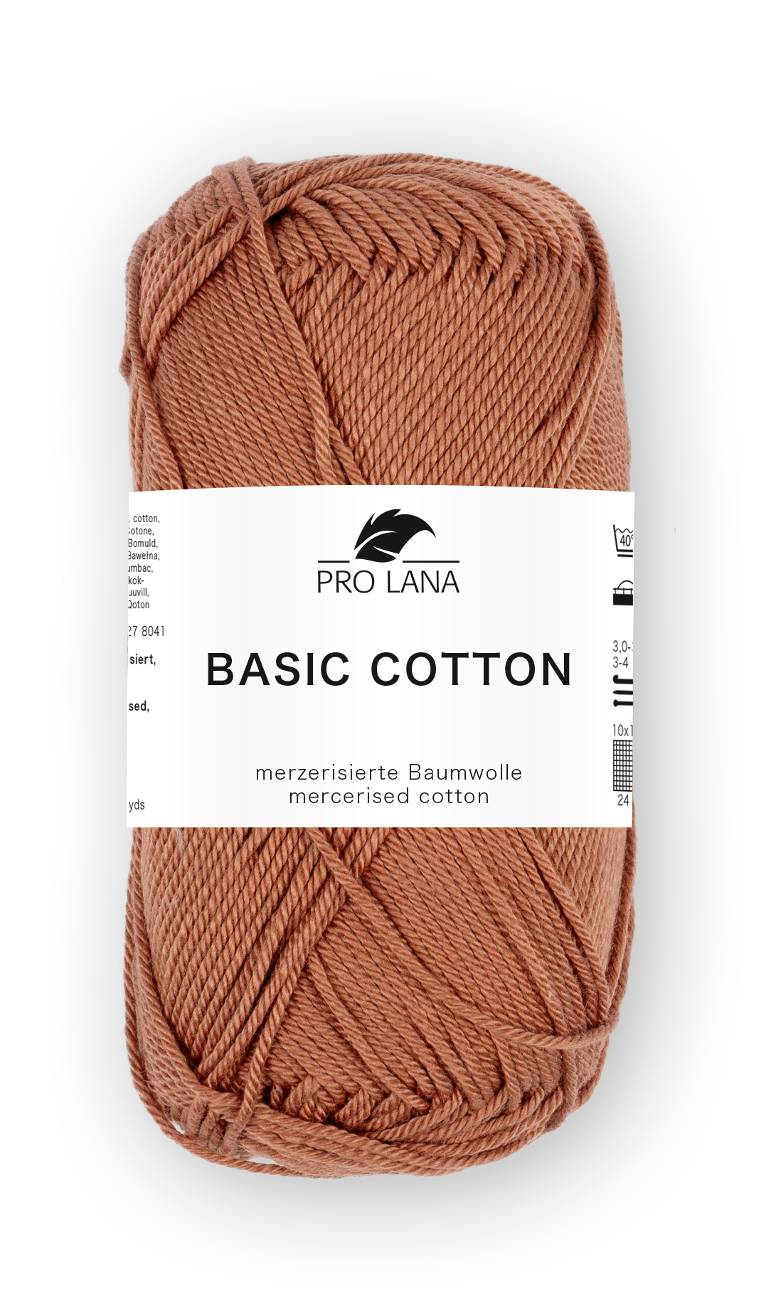 Basic Cotton / Knäuel 50g/125m LL / 100% Baumwolle mercerisiert gasiert