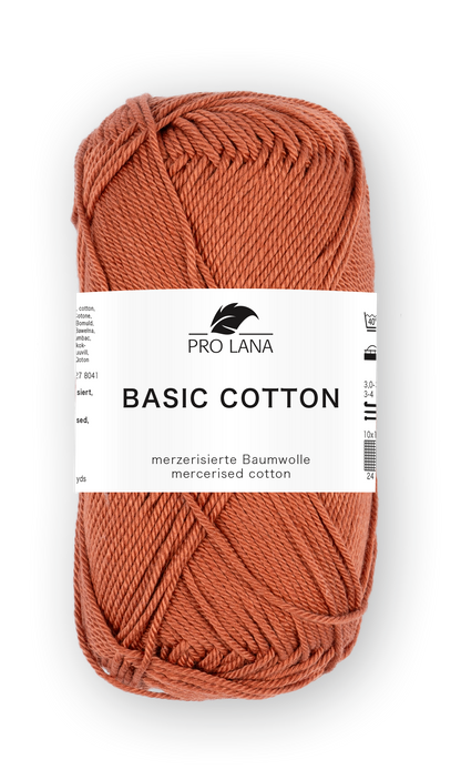 Basic Cotton / Knäuel 50g/125m LL / 100% Baumwolle mercerisiert gasiert