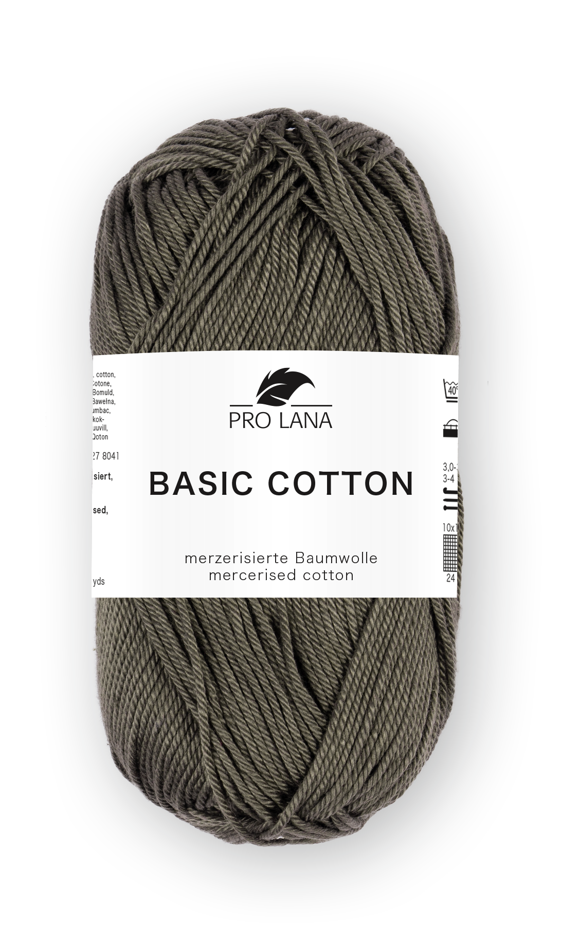 Basic Cotton / Knäuel 50g/125m LL / 100% Baumwolle mercerisiert gasiert