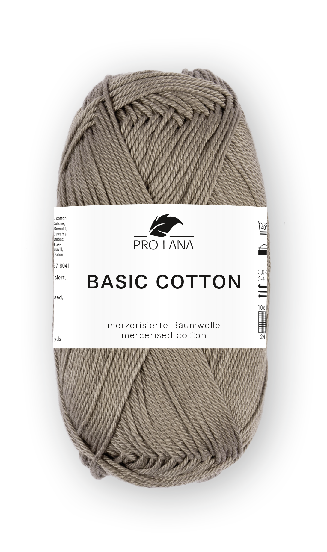 Basic Cotton / Knäuel 50g/125m LL / 100% Baumwolle mercerisiert gasiert