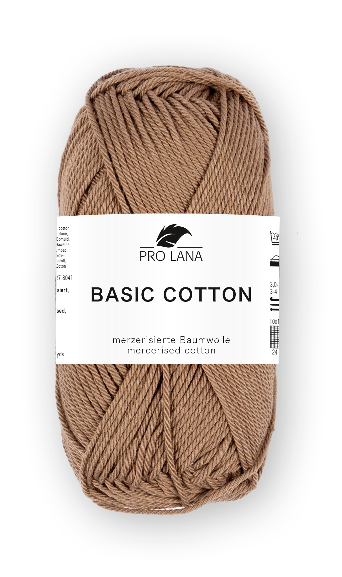Basic Cotton / Knäuel 50g/125m LL / 100% Baumwolle mercerisiert gasiert