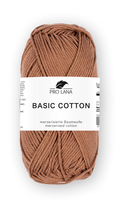 Basic Cotton / Knäuel 50g/125m LL / 100% Baumwolle mercerisiert gasiert