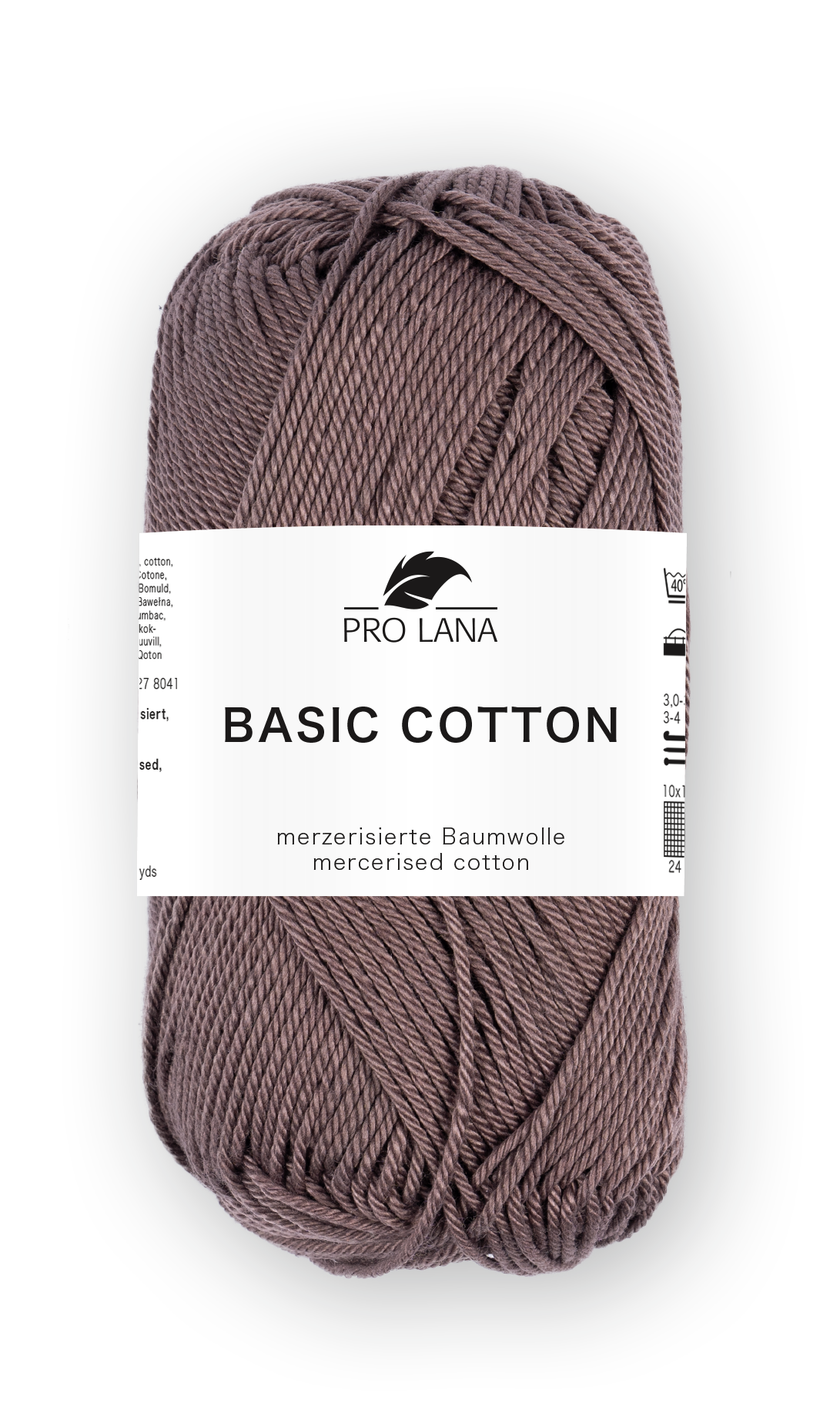 Basic Cotton / Knäuel 50g/125m LL / 100% Baumwolle mercerisiert gasiert