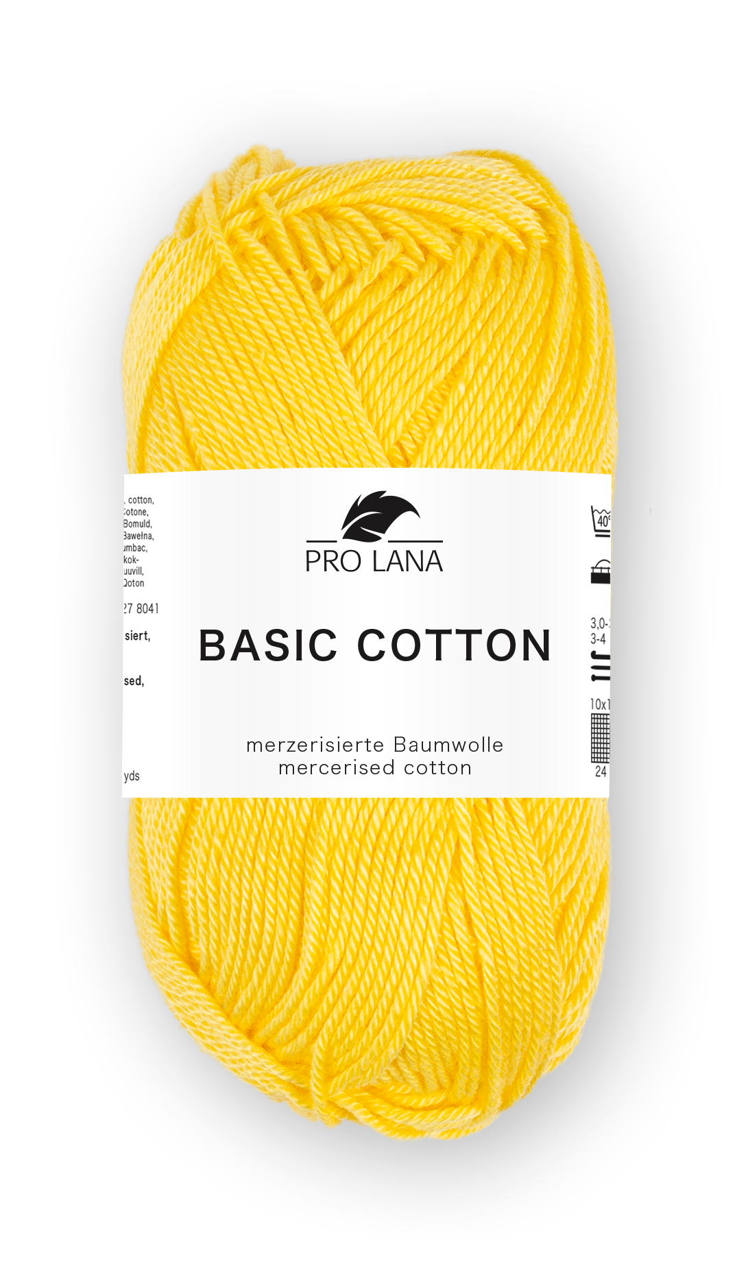 Basic Cotton / Knäuel 50g/125m LL / 100% Baumwolle mercerisiert gasiert