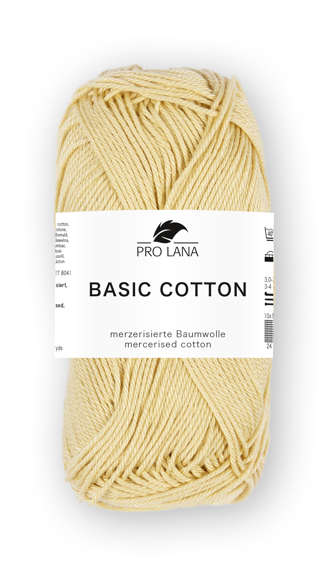 Basic Cotton / Knäuel 50g/125m LL / 100% Baumwolle mercerisiert gasiert