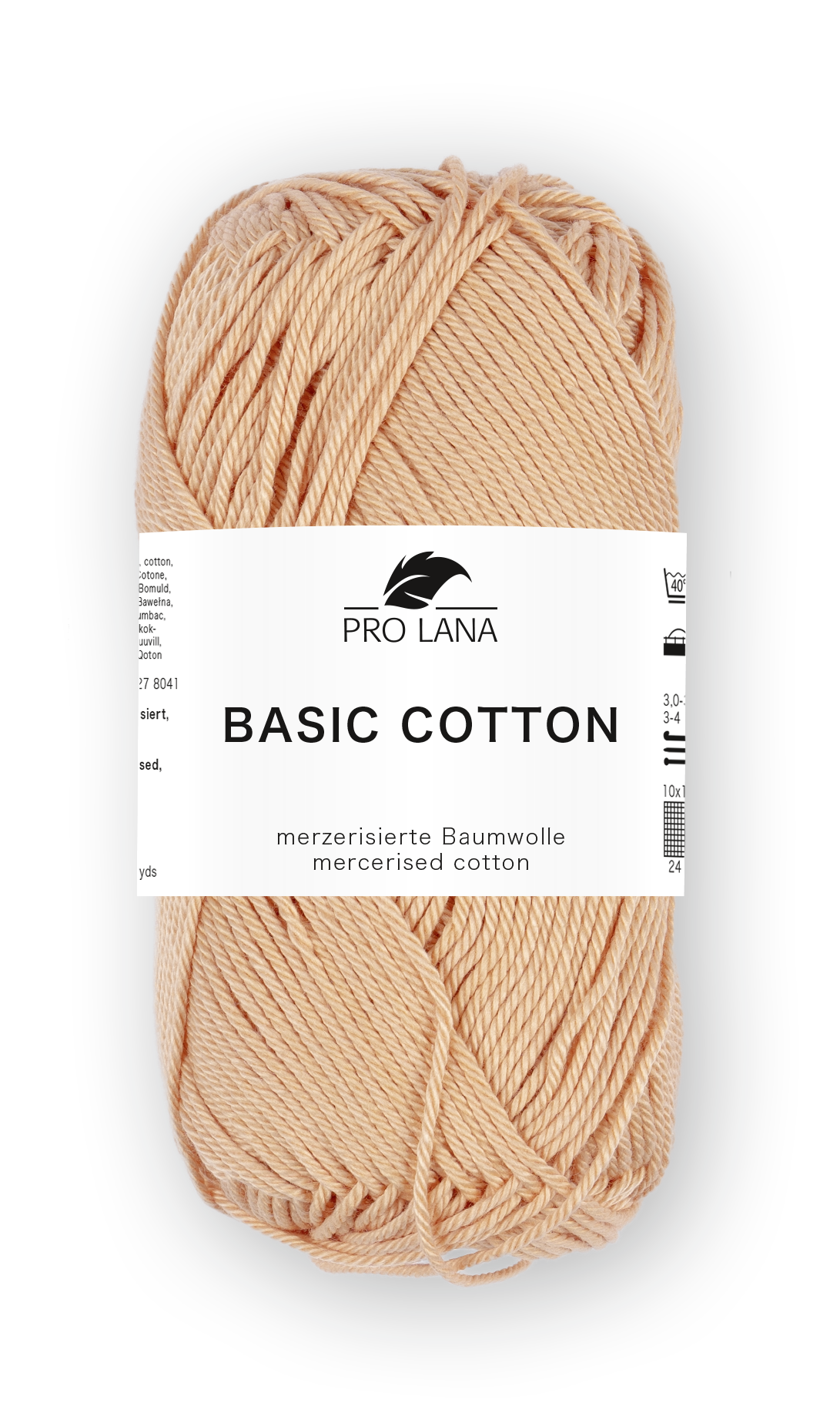 Basic Cotton / Knäuel 50g/125m LL / 100% Baumwolle mercerisiert gasiert