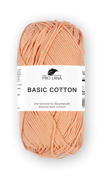 Basic Cotton / Knäuel 50g/125m LL / 100% Baumwolle mercerisiert gasiert