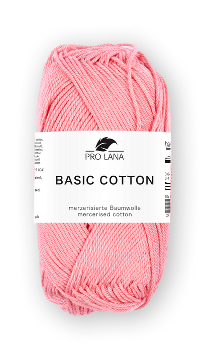Basic Cotton / Knäuel 50g/125m LL / 100% Baumwolle mercerisiert gasiert
