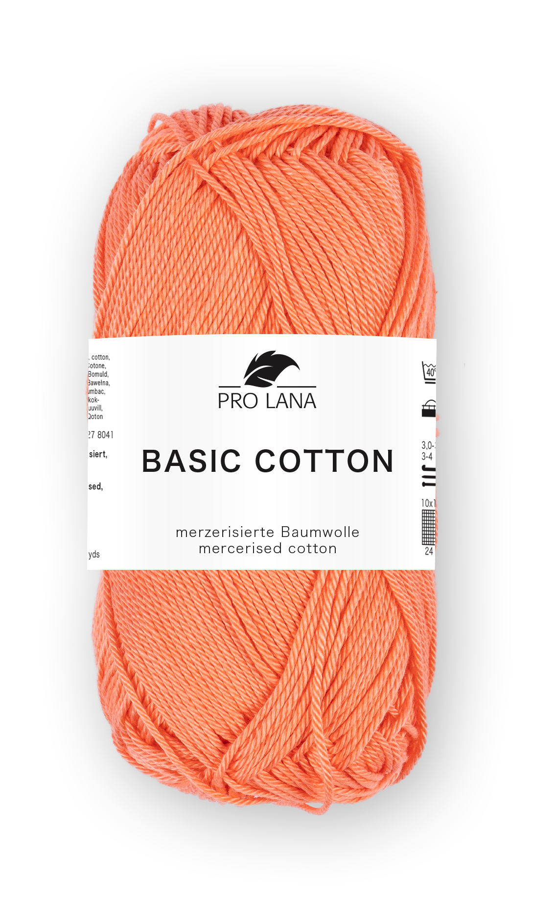 Basic Cotton / Knäuel 50g/125m LL / 100% Baumwolle mercerisiert gasiert