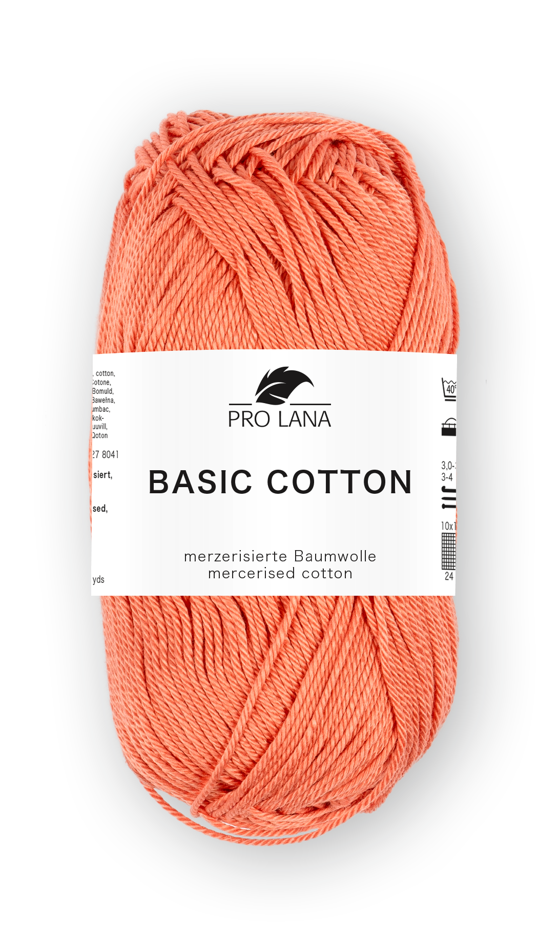 Basic Cotton / Knäuel 50g/125m LL / 100% Baumwolle mercerisiert gasiert