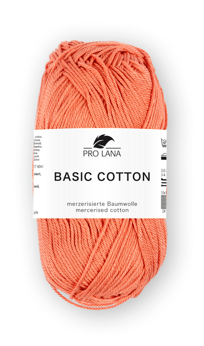 Basic Cotton / Knäuel 50g/125m LL / 100% Baumwolle mercerisiert gasiert