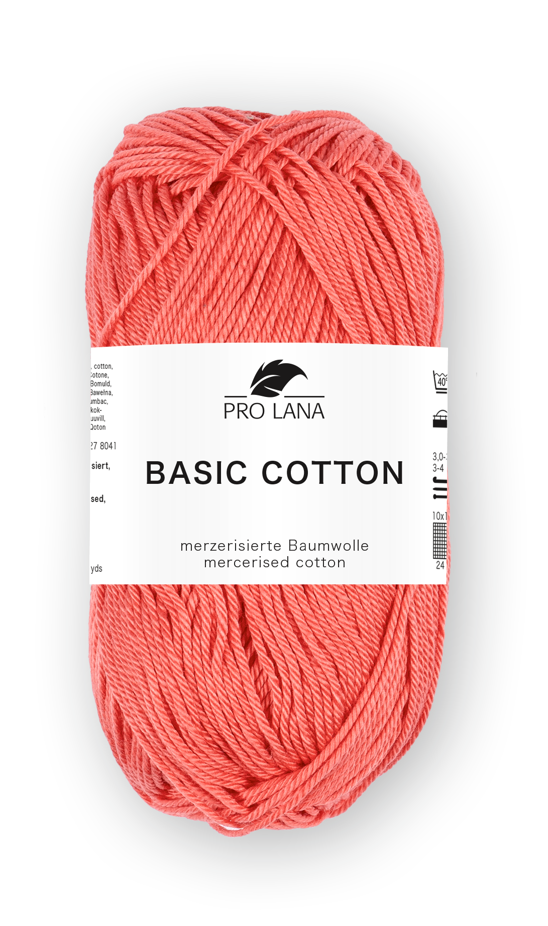 Basic Cotton / Knäuel 50g/125m LL / 100% Baumwolle mercerisiert gasiert