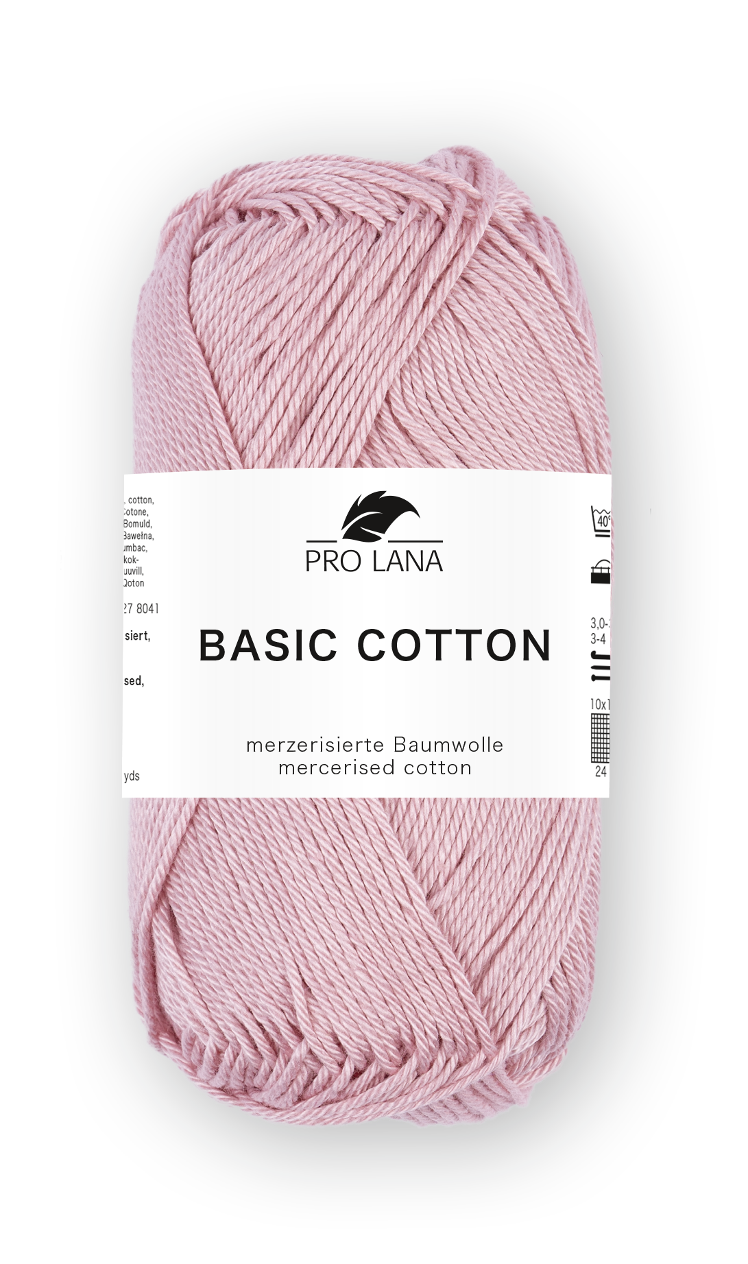 Basic Cotton / Knäuel 50g/125m LL / 100% Baumwolle mercerisiert gasiert