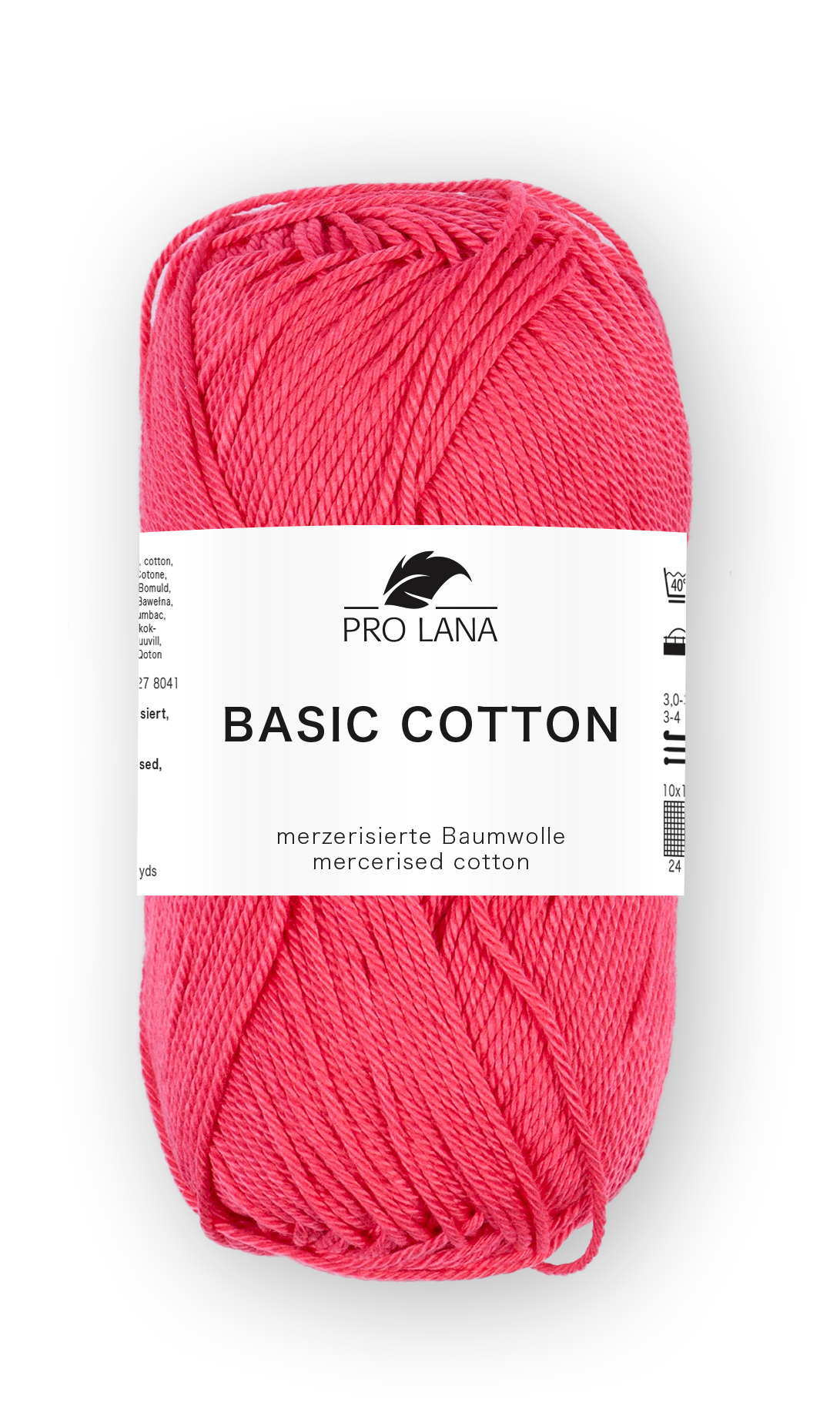 Basic Cotton / Knäuel 50g/125m LL / 100% Baumwolle mercerisiert gasiert