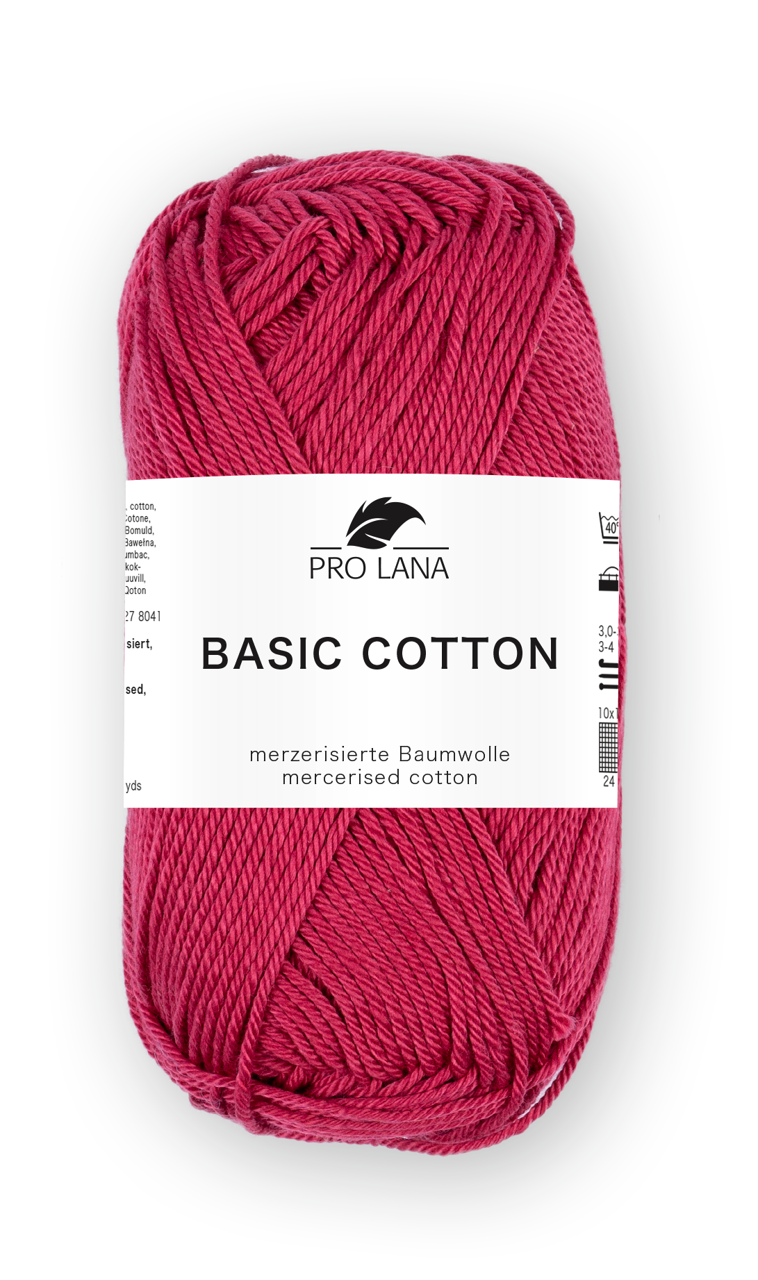 Basic Cotton / Knäuel 50g/125m LL / 100% Baumwolle mercerisiert gasiert
