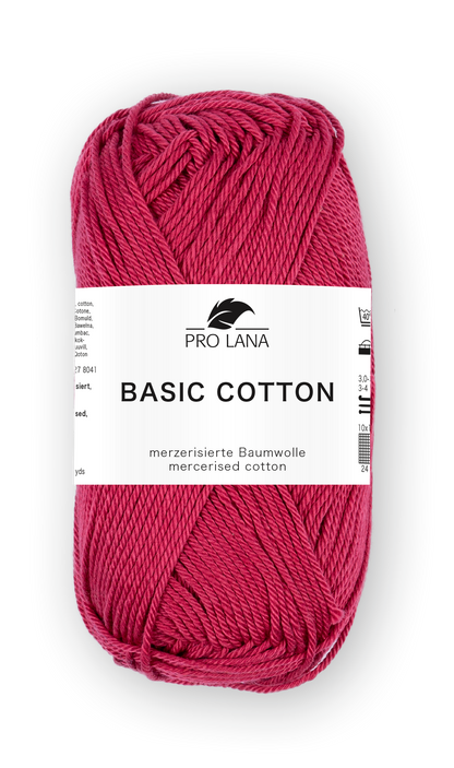 Basic Cotton / Knäuel 50g/125m LL / 100% Baumwolle mercerisiert gasiert
