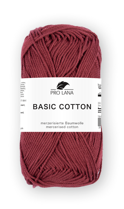 Basic Cotton / Knäuel 50g/125m LL / 100% Baumwolle mercerisiert gasiert