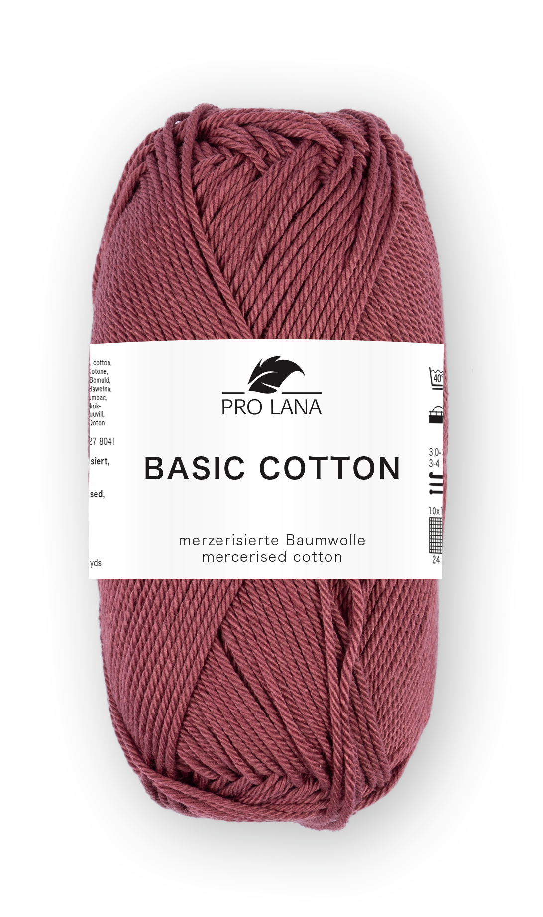 Basic Cotton / Knäuel 50g/125m LL / 100% Baumwolle mercerisiert gasiert